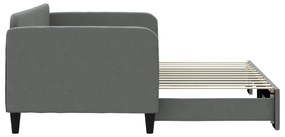 Sofá-cama com gavetão 90x200 cm tecido cinzento-escuro
