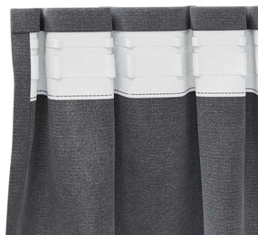 Cortinas Blackout vidaXL com fita superior 2 pcs Veludo Cinza Claro