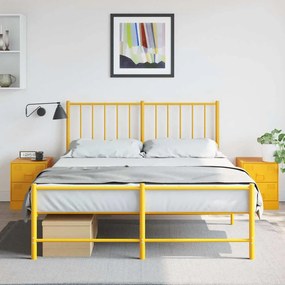 Mesas de cabeceira 2 pcs 34,5x39x44 cm aço amarelo