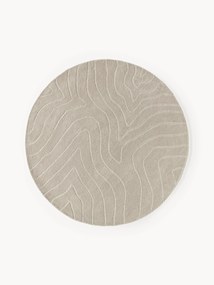 Tapete redondo em lã artesanal Aaron