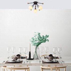 Candeeiro de Teto Roze – Preto – 40 x 40 x 23 cm
