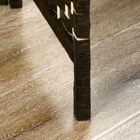 Biombo Separador de Ambientes 4 Painéis 160x170 cm com 2 Prateleiras Dobrável de Fibra de Papel Castanho