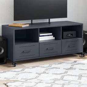 Móvel de TV 100,5x39x43,5 cm aço antracite