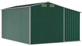 Abrigo de jardim 277x365,5x179 cm aço galvanizado verde