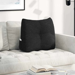 vidaXL Travesseiro para Costas Preto 60 x 24 x 50 cm tecido
