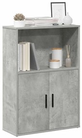 vidaXL Estante 60x24x85 cm derivados de madeira cinzento cimento