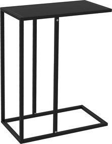 HOMCOM Mesa de apoio para laptop, mesa de sofá em forma de C, com estrutura de aço, preto | Aosom Portugal