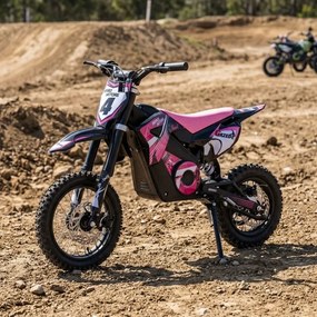 Kids Electric Dirt Bike 1000W | Beneo Motors Gazelle Pink | Ages 6–10 | Speed Limiter