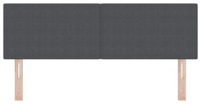 Cabeceira LED vidaXL Design Simples Cinza Escuro 80 cm Tecido de Velud