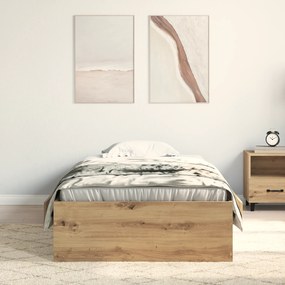 Cama vidaXL Artisan Carvalho 90x190 cm Madeira MDF