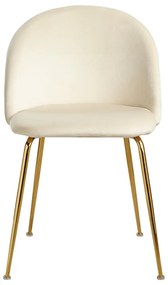 Cadeira Golden Dalnia Veludo - Beige