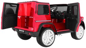 Carro elétrico para Crianças 12V Mercedes G65 2 4G Rodas de EVA, Assento de couro Vermelho Pintado