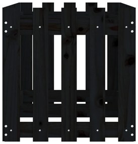 Canteiro elevado c/ design cerca 150x50x50cm pinho maciço preto