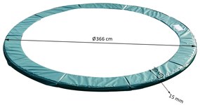 Coberta Proteção fronteira Cama Elástica 366 cm verde Trampolins Trampolim