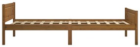Estrutura de cama 90x200 cm pinho maciço castanho mel