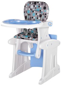 HOMCOM Cadeira para bebês 3 em 1 acima de 6 meses multifuncional Ajustável em 3 posições 57x59x105 cm Azul | Aosom Portugal