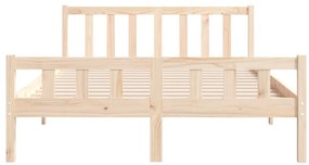 Estrutura de cama pequena casal 120x190 cm pinho maciço