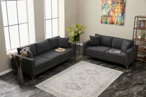 ****  
Sofá de 3 Lugares Berlin – Antracite – 220x83x91 cm

**