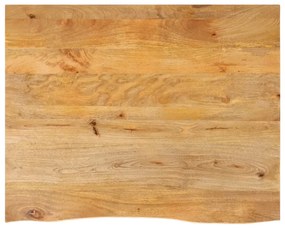 vidaXL Tampo de mesa c/ borda viva 90x80x3,8 cm mangueira maciça