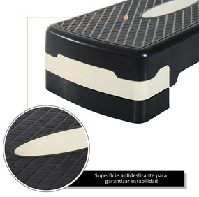 ® Plataforma Step para Desporto com Altura Regulável a 2 níveis de carga 150 KG