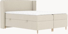 Cama divã em bouclé artesanal com arrumação Segni, H4