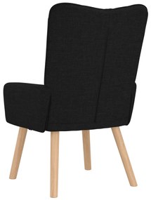 Cadeira Relaxante vidaXL Tecido Preto