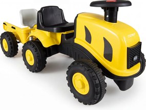 Andarilho Trator Infantil com Reboque, 88 x 35 x 35 cm, Sem Pedais, Amarelo