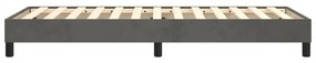 Estrutura de cama sem colchão 90x200 cm veludo cinzento-escuro