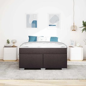 Estrutura da Cama Outros Castanho escuro 140 x 200 cm tecido