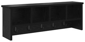 Cabideiro de Parede Carvalho preto 75 x 16 x 26 cm