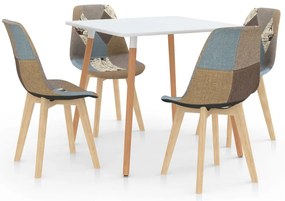 vidaXL 5 pcs conjunto de jantar cinzento