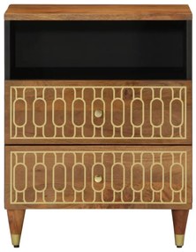 Mesa de cabeceira 50x33x62 cm madeira de mangueira maciça