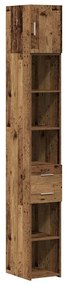 Armário Slim vidaXL Madeira Antiga 30x42.5x225 cm Madeira Engenharia