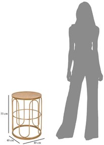 MESA DE APOIO SAMUI Ø 40X55 CM COR NATURAL