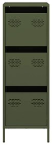 Aparador alto 39x35x103,5 cm aço verde azeitona