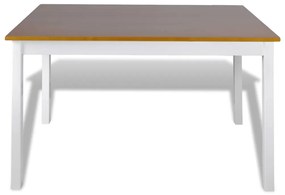 Conjunto de jantar 5 pcs castanho e branco
