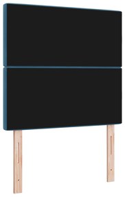 Cabeceira vidaXL Botão de Cristal Tuftado Azul Escuro 100 cm Veludo, C