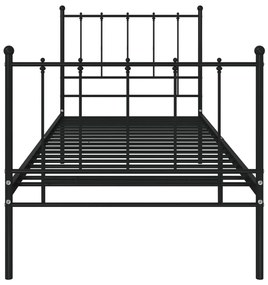 Estrutura de cama 100x200 cm metal preto