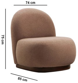 Cadeirão Tina – Cappuccino – 74x85x75 cm