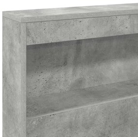 Cabeceira de armazenamento Cinzento cimento 120 cm
