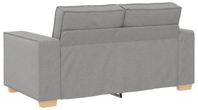 Conjunto de Sofá de 3 Peças com Almofadas em Tecido Cinza Nuvem