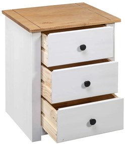 Mesa de cabeceira 46x40x57 cm madeira de pinho panama branco