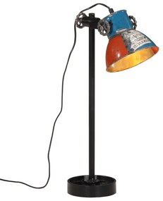 vidaXL Candeeiro de secretária 25 W 15x15x55 cm E27 multicolorido