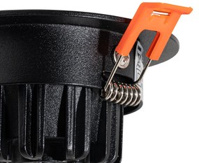 Set van 6 inbouwspots zwart 6,8cm incl. LED 750 lm dimbaar IP23 - Gaius