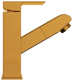Torneira extraível p/ lavatório casa de banho 157x172mm dourado