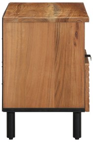 Aparador de TV vidaXL 80x33,5x46 cm Madeira Sólida de Acácia