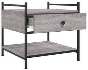 Mesa de centro 50x50x50 cm derivados de madeira cinzento sonoma