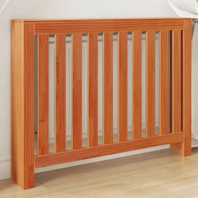 vidaXL Cobertura de radiador 108,5x19x84 cm pinho maciço castanho cera