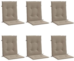 Almofadões lombares p/ cadeiras de jardim 6pcs oxford cinza-ac.