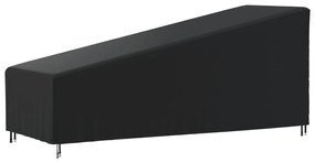 vidaXL Capa para espreguiçadeira 195x76x40/80 cm 420D oxford preto